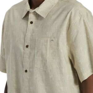 Billabong Men's Light Tan Button Down Shirt